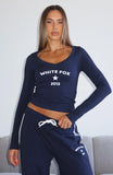 Found You Out Long Sleeve Top Navy