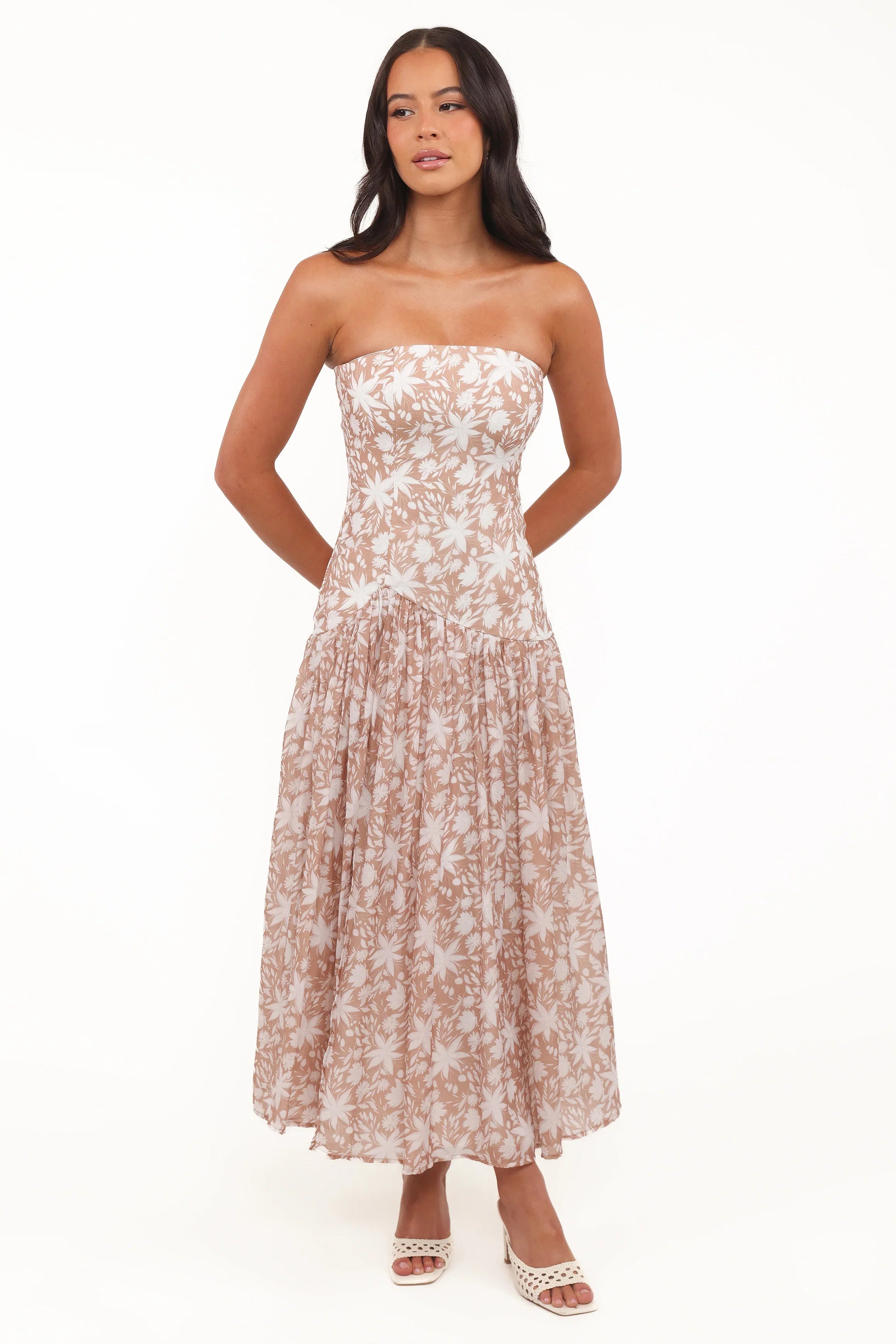 Nyx Strapless Maxi Dress Mocha