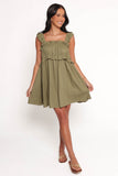 Orion Frill Strap Mini Dress Olive