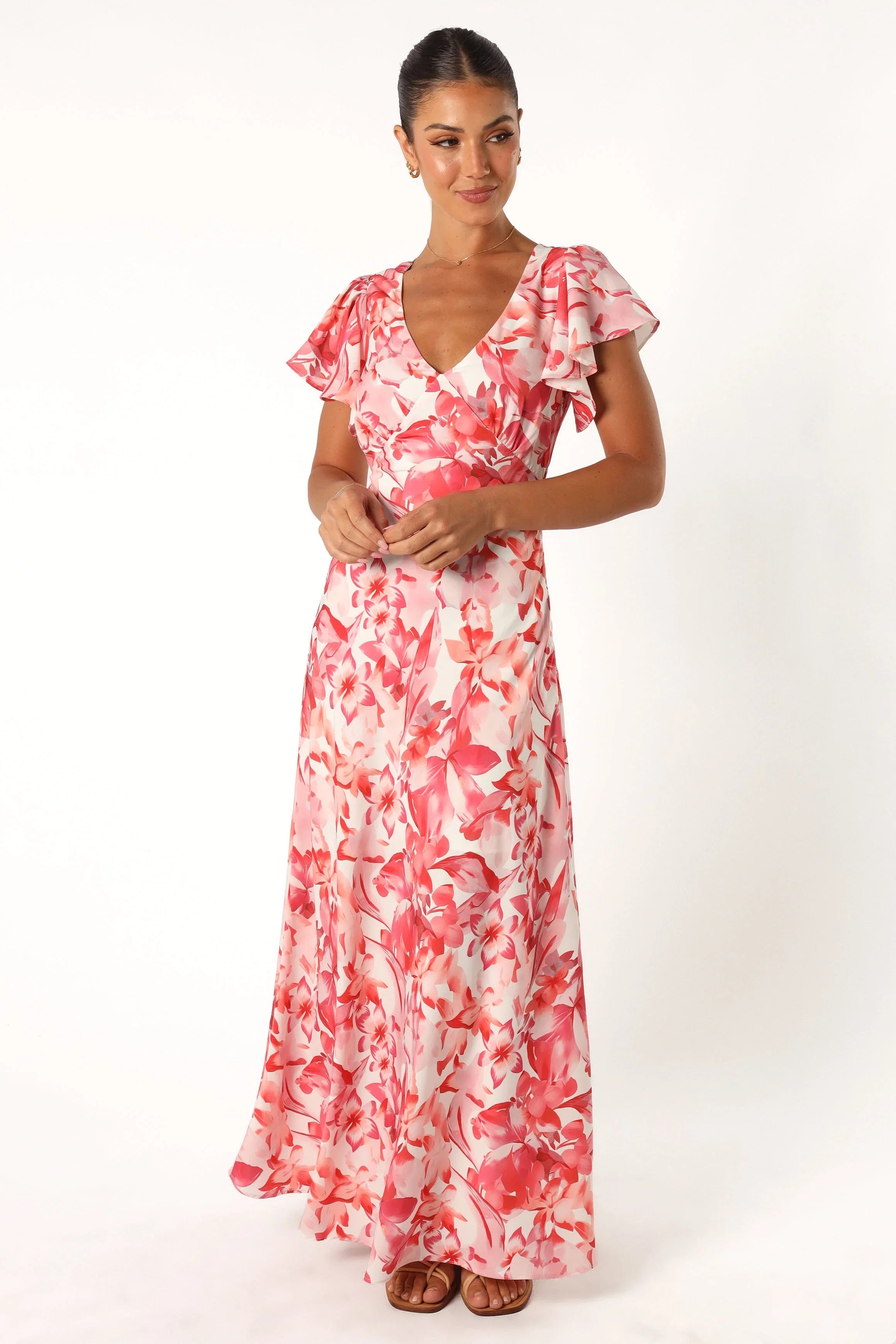 Ramsey Maxi Dress Red Floral