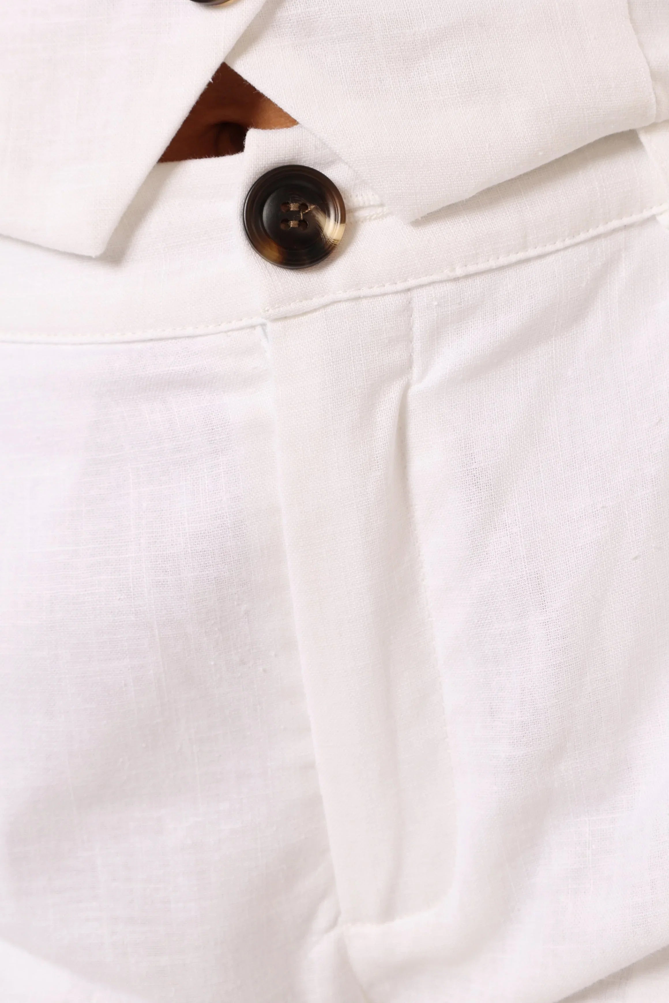 Hale Linen Shorts White