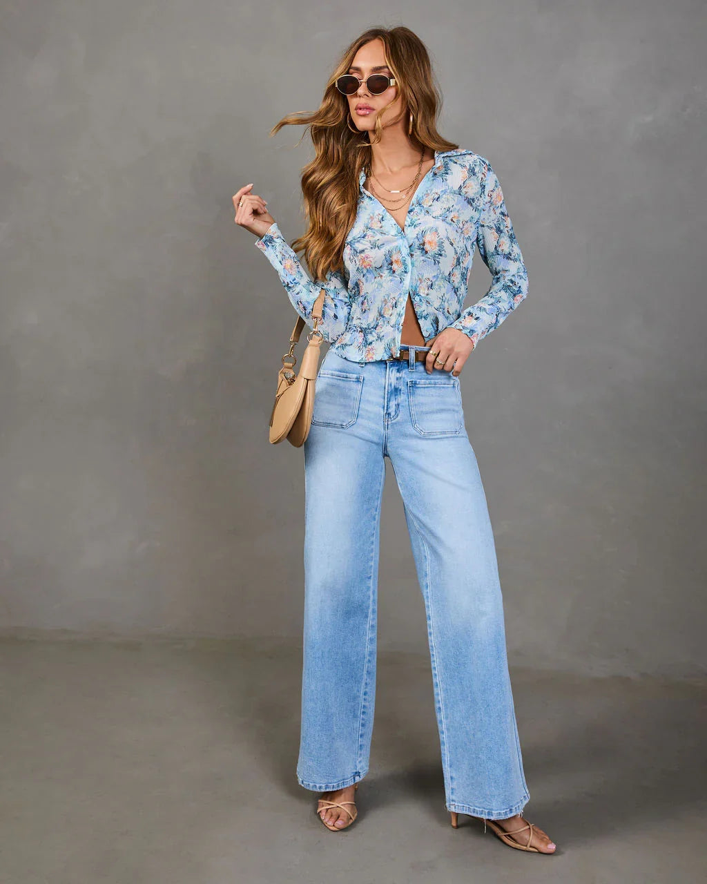 Wildflower Trail Floral Button Down Top