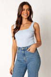 Vicki Rib Tank Blue