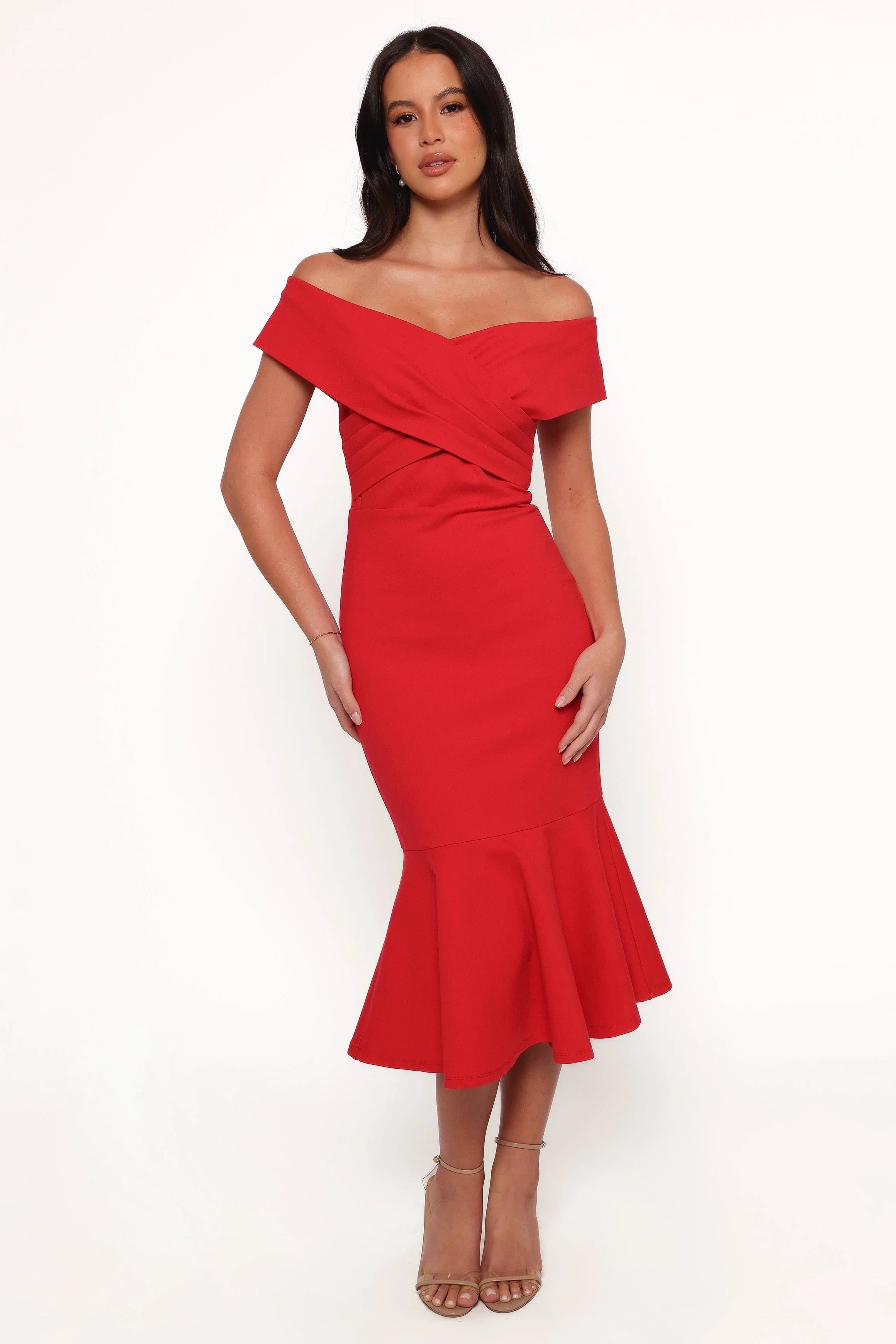 Dailene Midi Dress Red