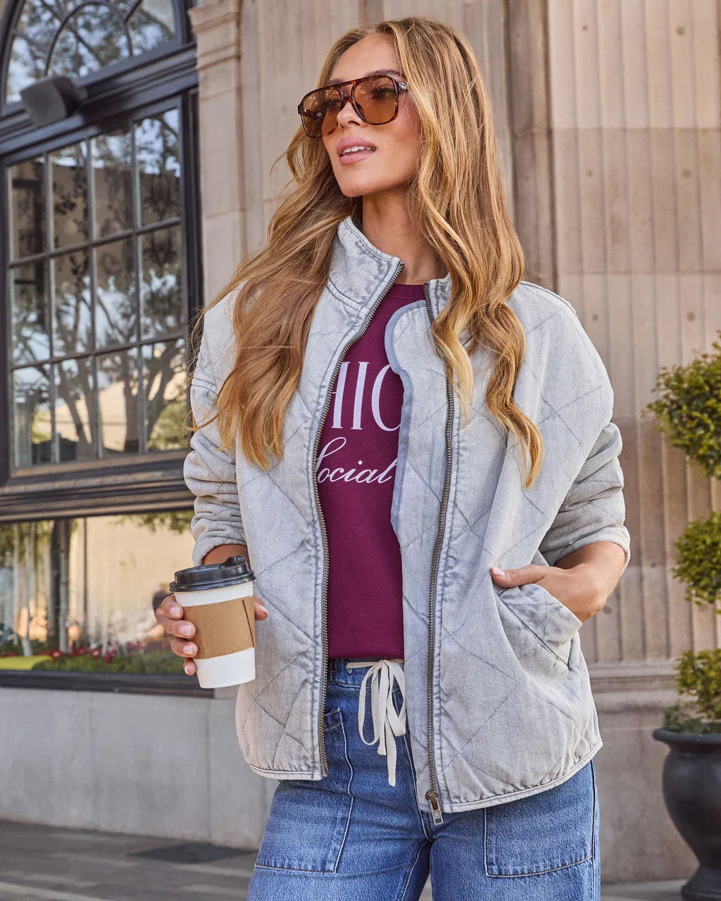 Xander Quilted Denim Jacket