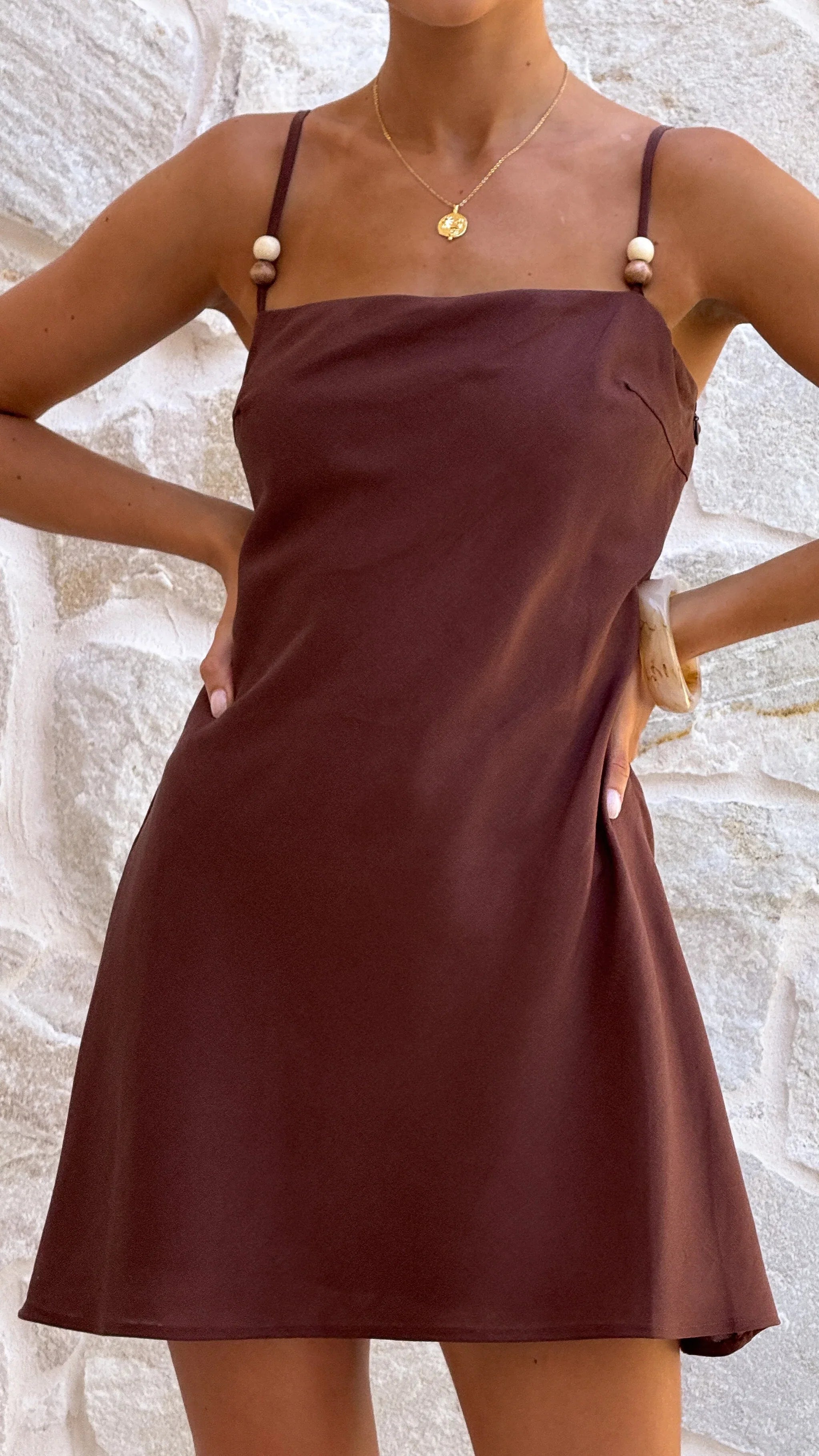 Kelsea Mini Dress Chocolate