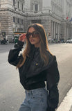 Shes Sassy PU Jacket Coffee