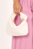 Alma Woven Shoulder Bag White