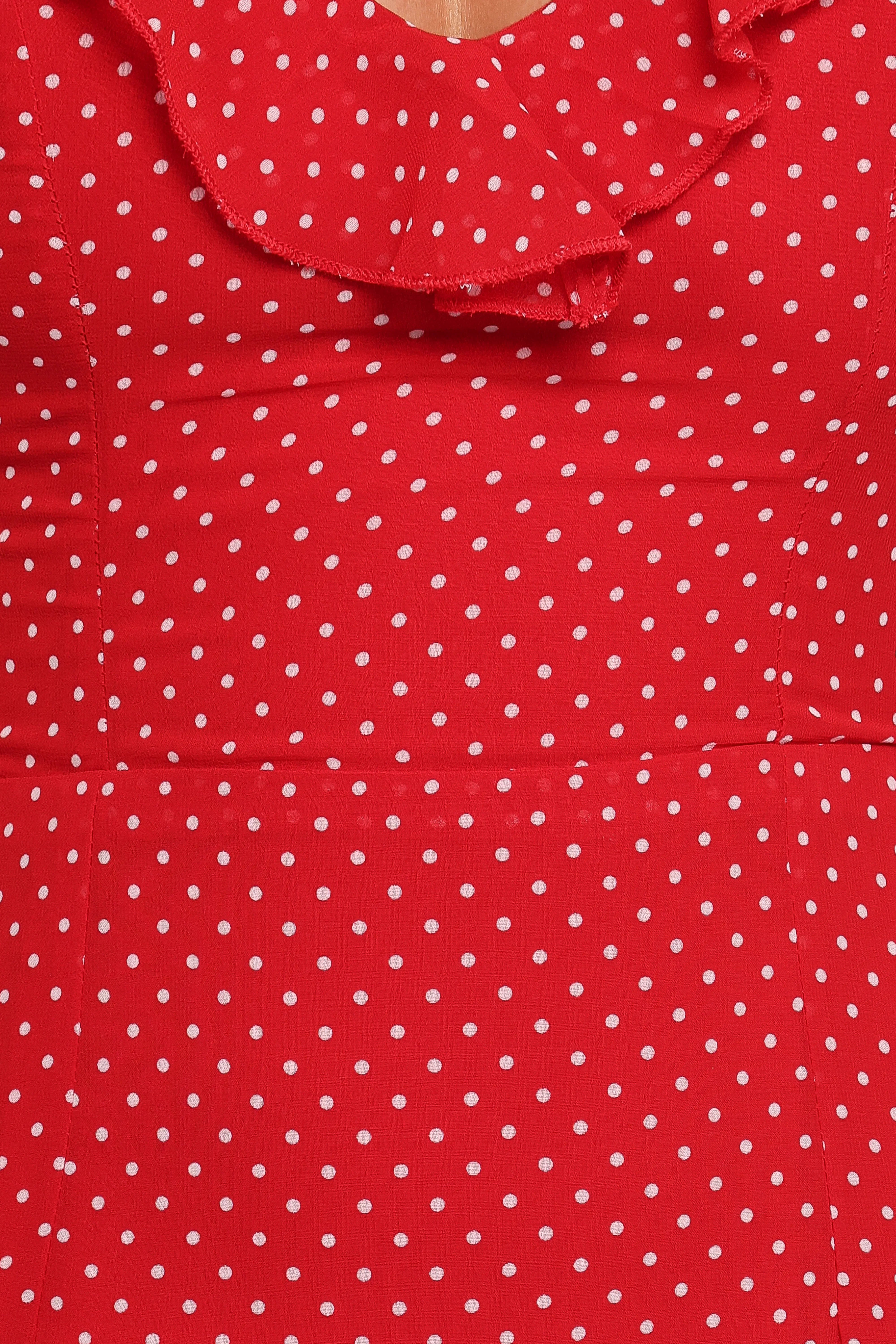 Judy Maxi Dress Red Polka Dot
