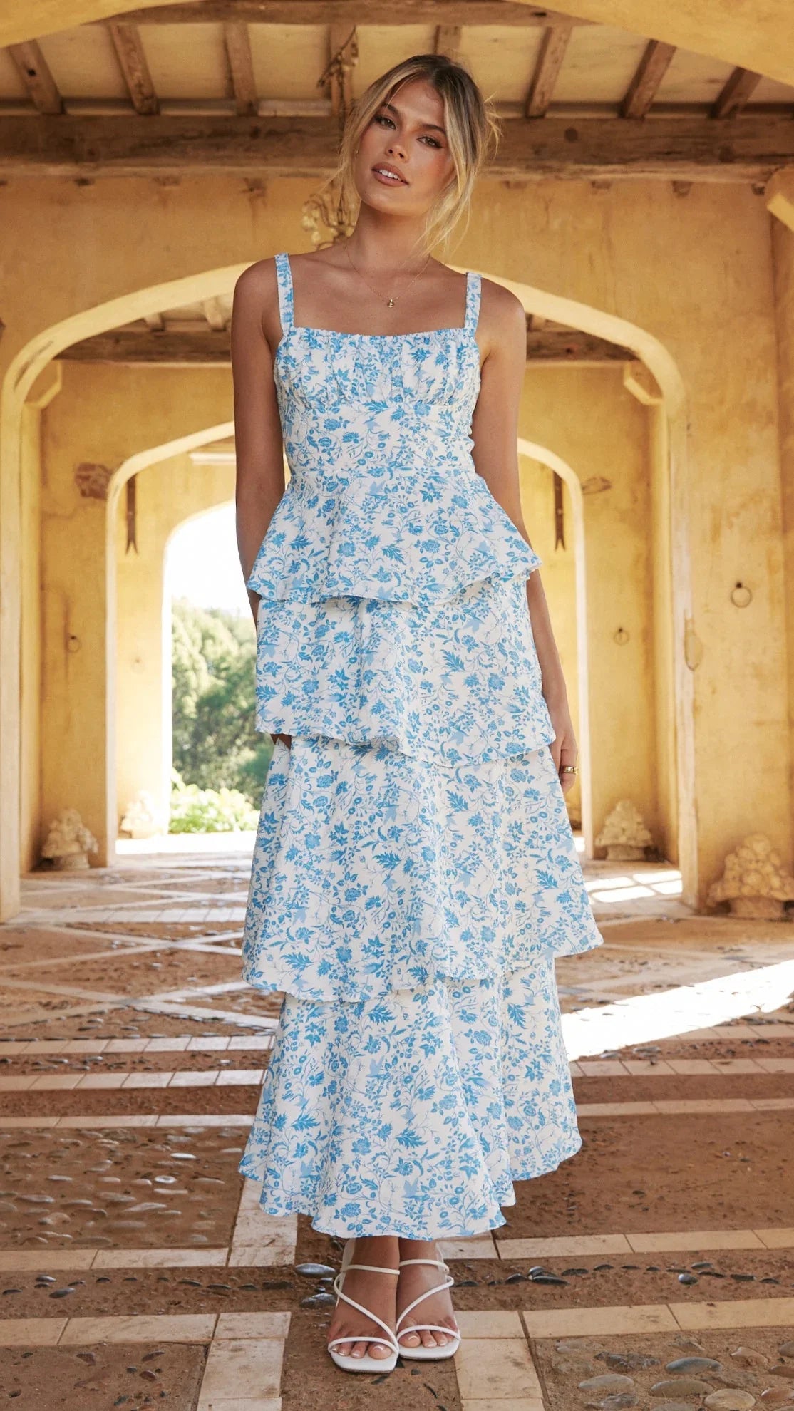Page Maxi Dress Blue Floral