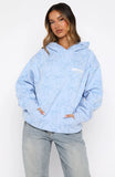 Vol 1 Oversized Printed Hoodie Blue Bow