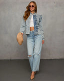 Melodie Ruffle Denim Jacket