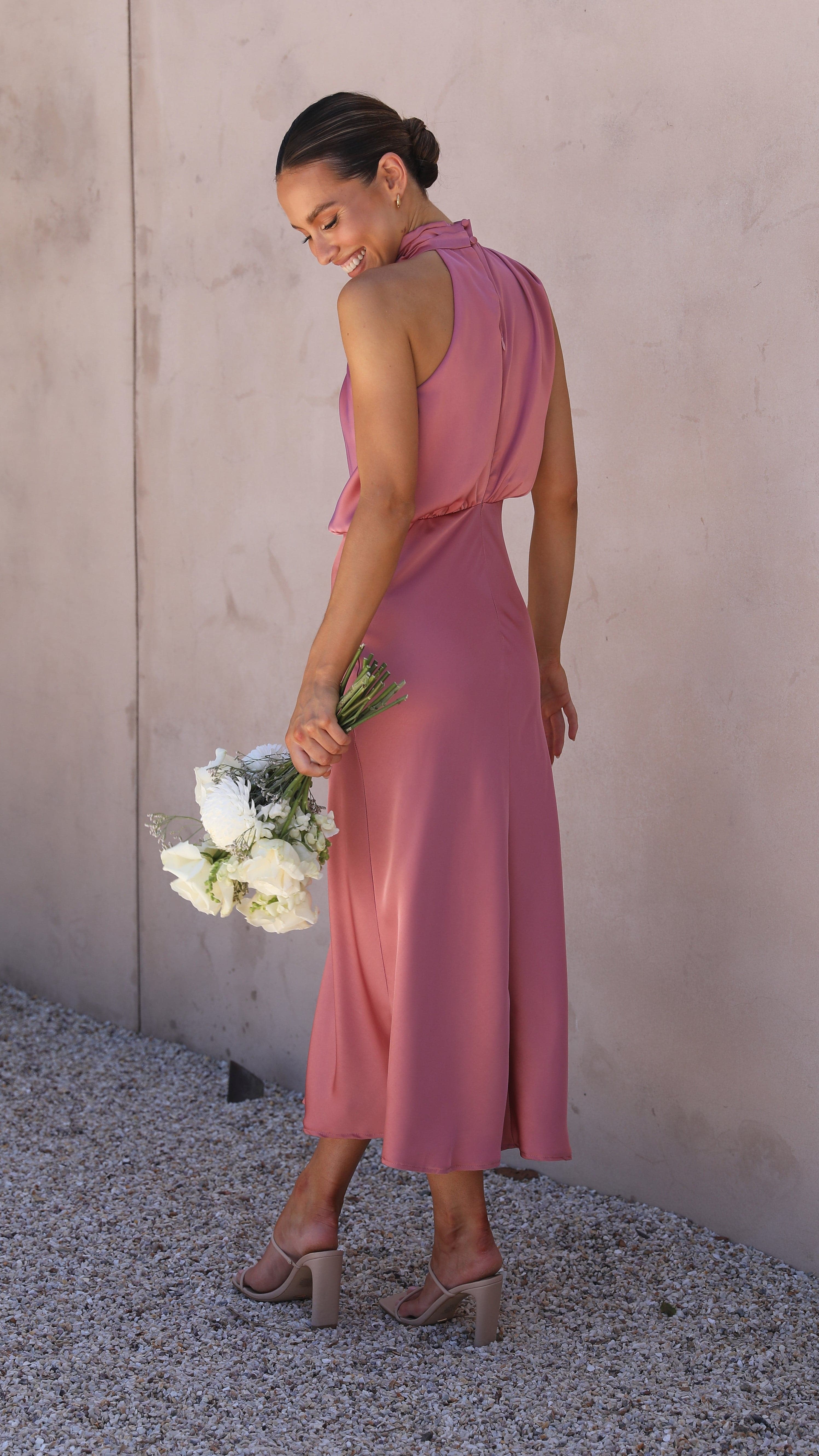 Esther Maxi Dress Baked Rose