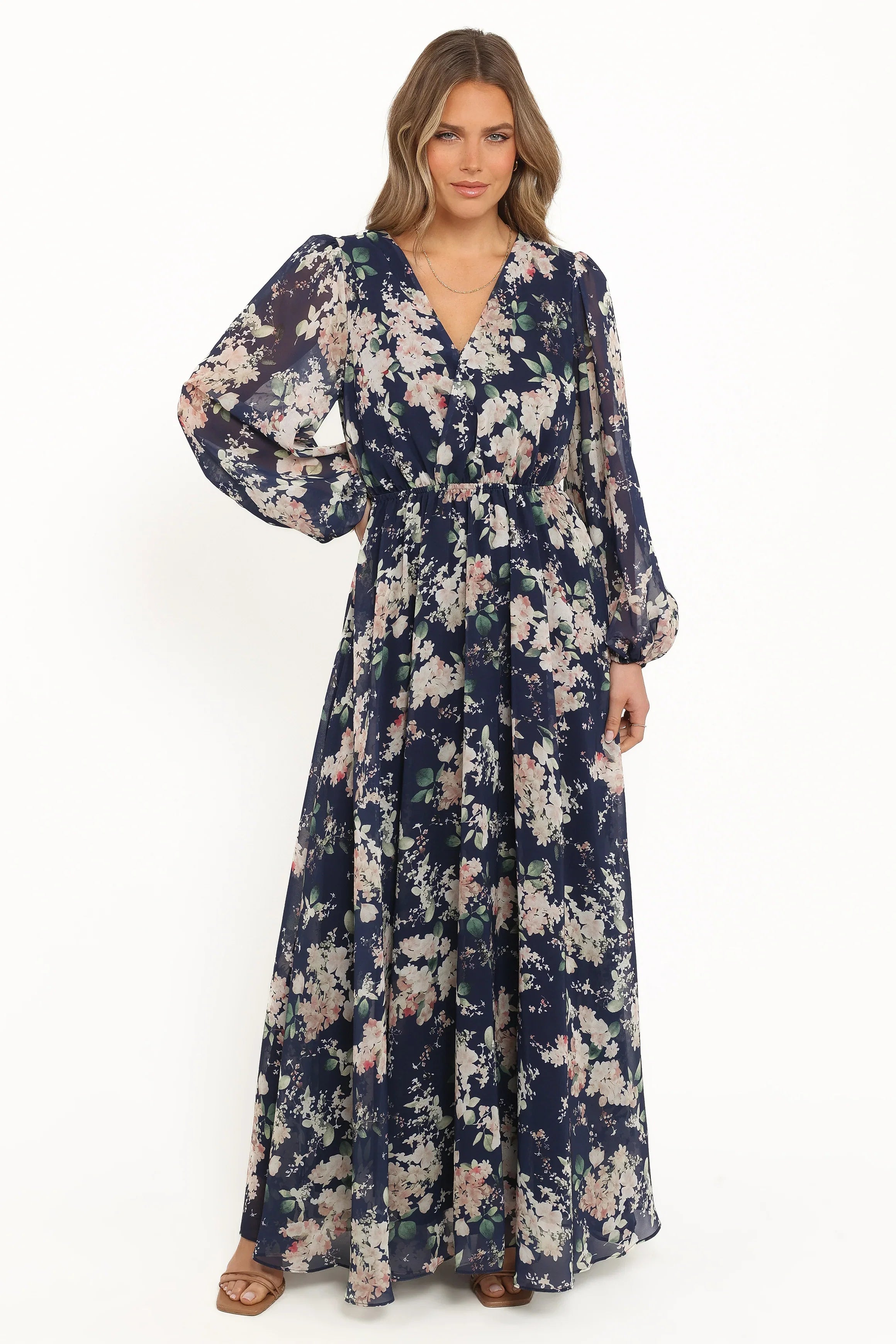 Anisa Maxi Dress Navy Floral