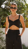 Toni Crop Top Black
