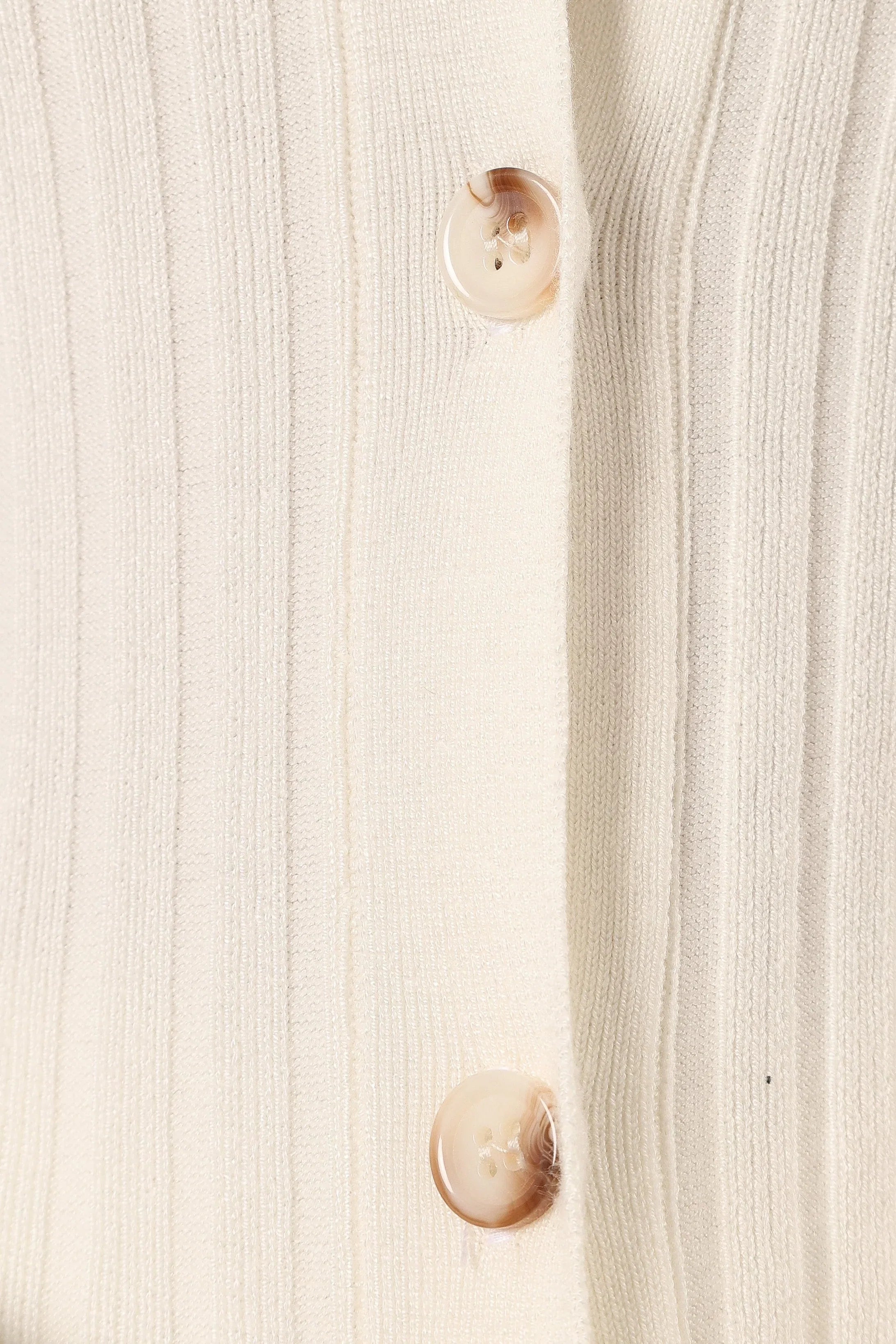 Aylia Ribbed Knit Set Off White