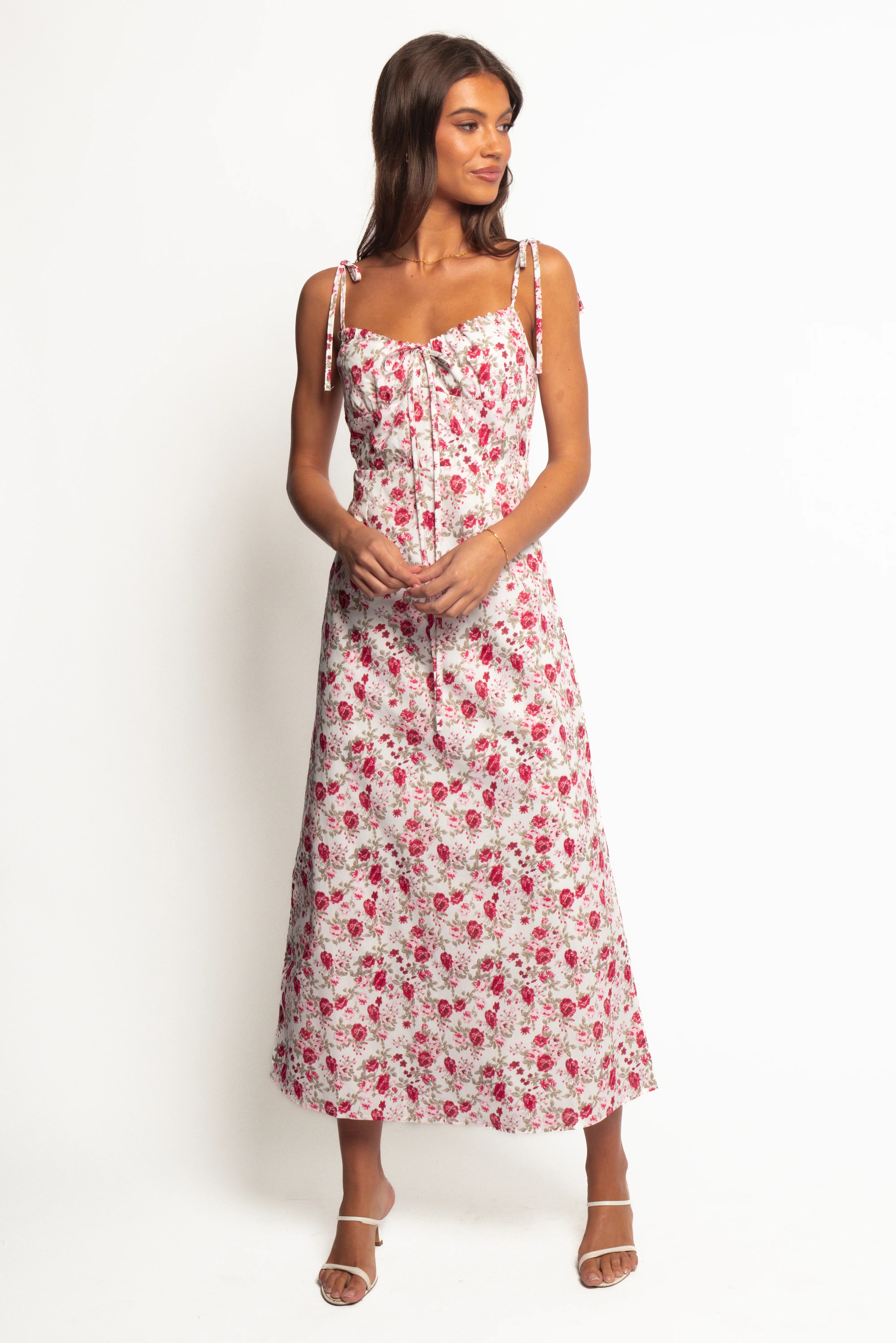 Imelda Midi Dress Rose Print