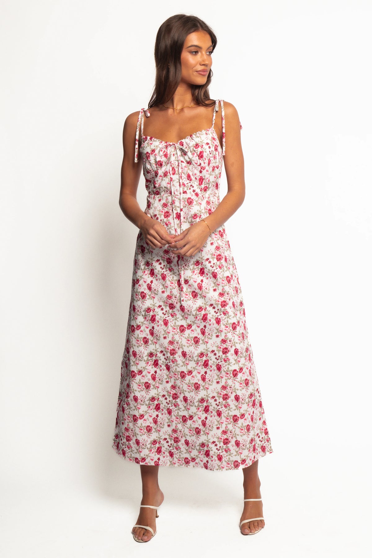 Imelda Midi Dress Rose Print