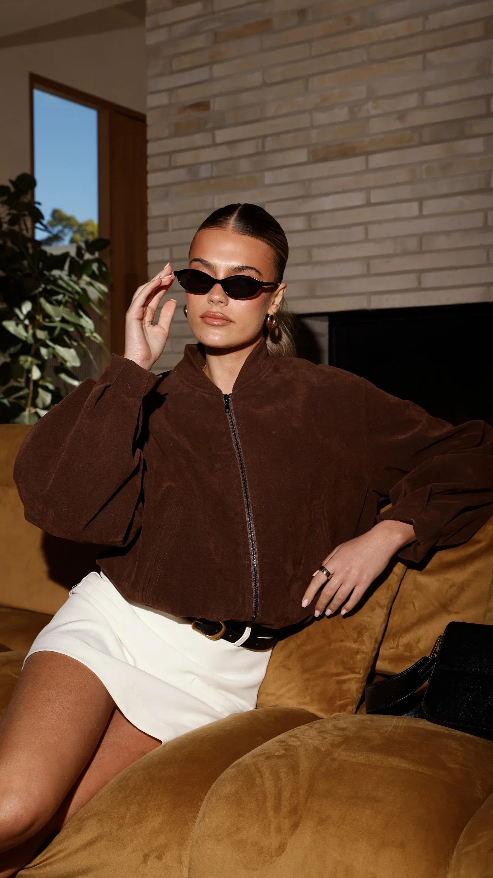 Sloane Bomber Jacket Dark Chocolate