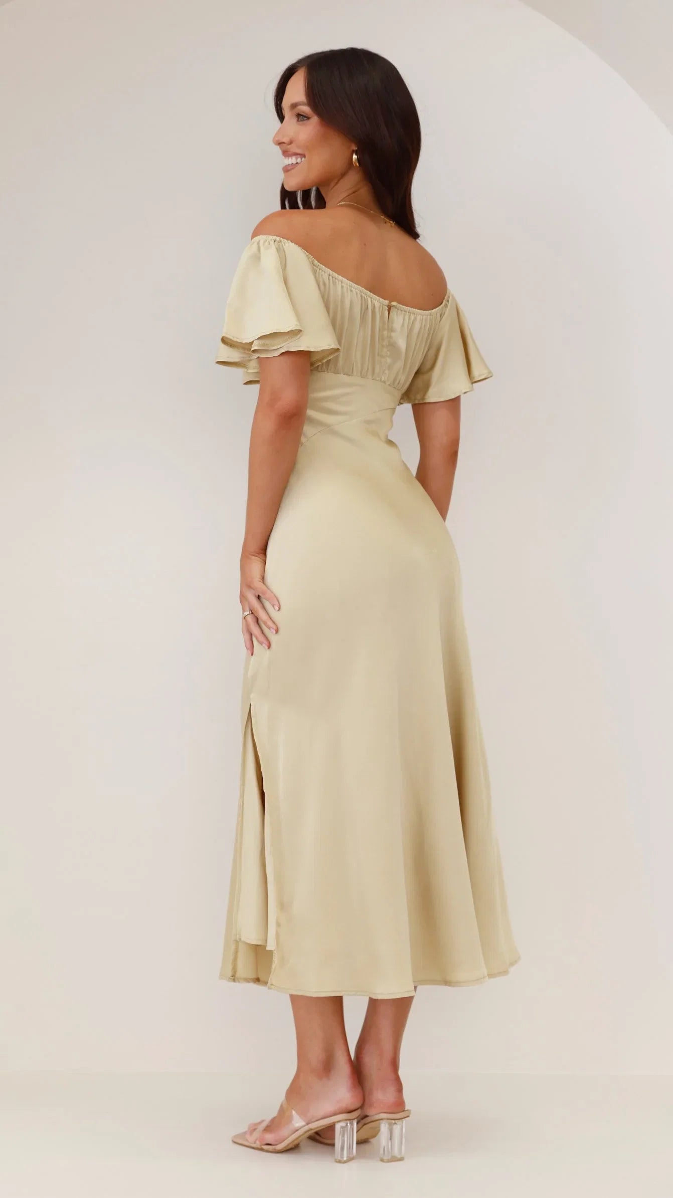 Louisa Midi Dress Olive
