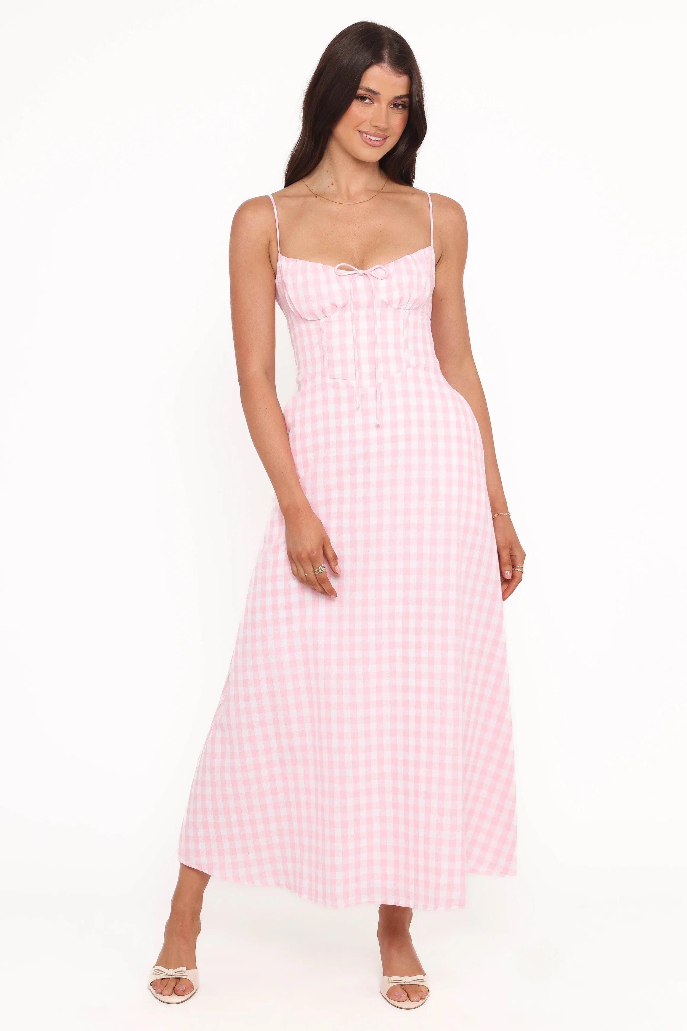Tilbury Midi Dress Pink Gingham