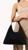 Tammy Shoulder Bag Black Suede