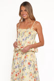 Cosima Baby Doll Top Yellow Floral
