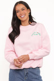 Pasta Lovers Club Graphic Sweater Pink