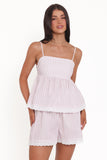 Bridie Short Set Pink Stripe