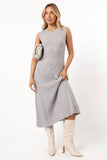 Kellie Knit Midi Dress Grey
