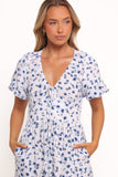 Roberts Maxi Dress Blue Ditsy Floral