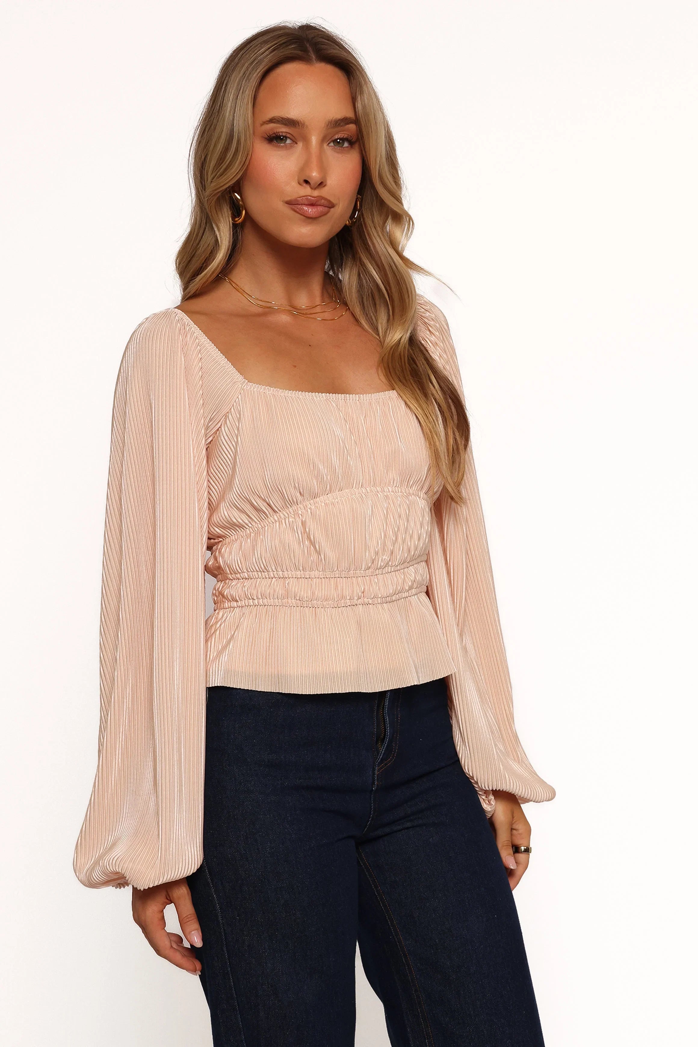 Ceppia Plisse Top Light Peach