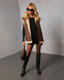 Rustic Lodge Sherpa Lined Vegan Leather Vest