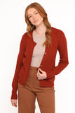 Quay Button Front Cardigan Red