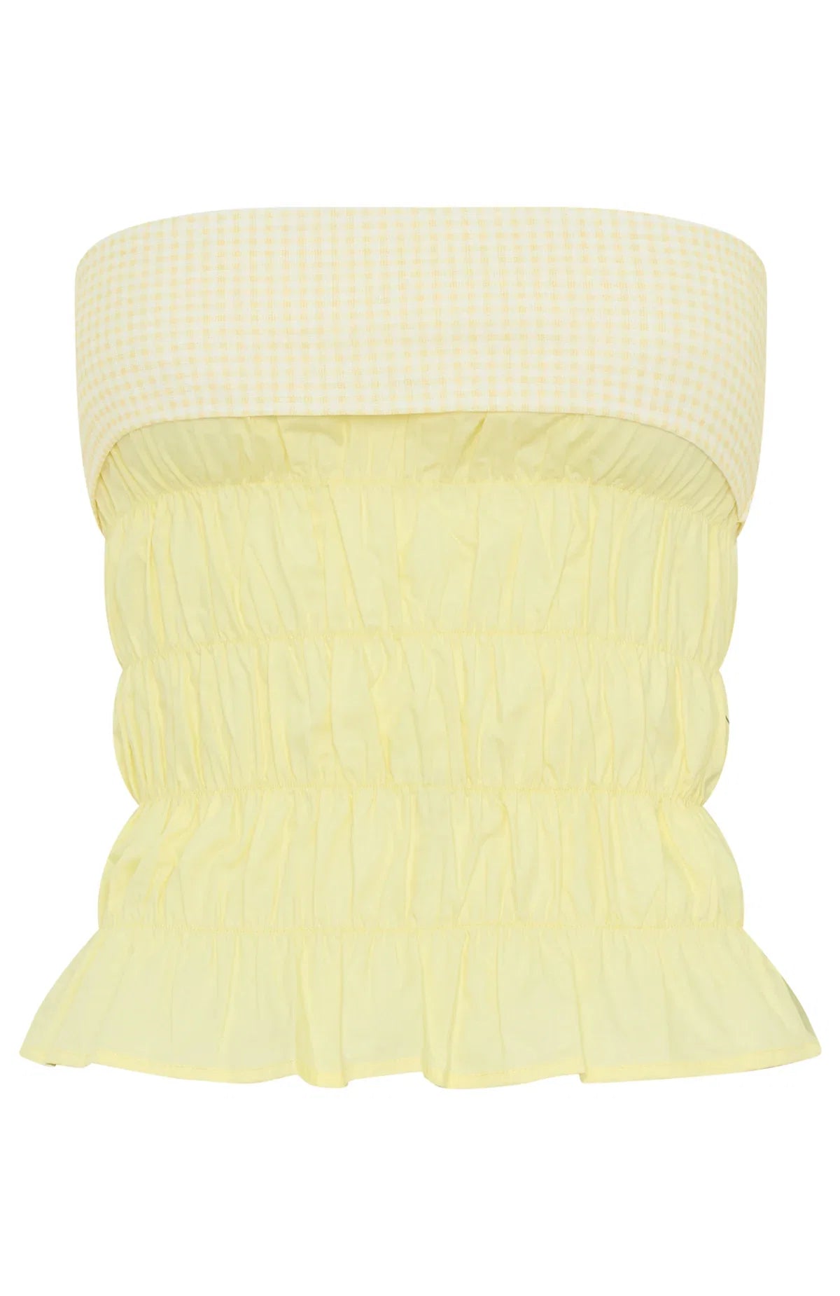 Changed Your Mind Strapless Top Lemon