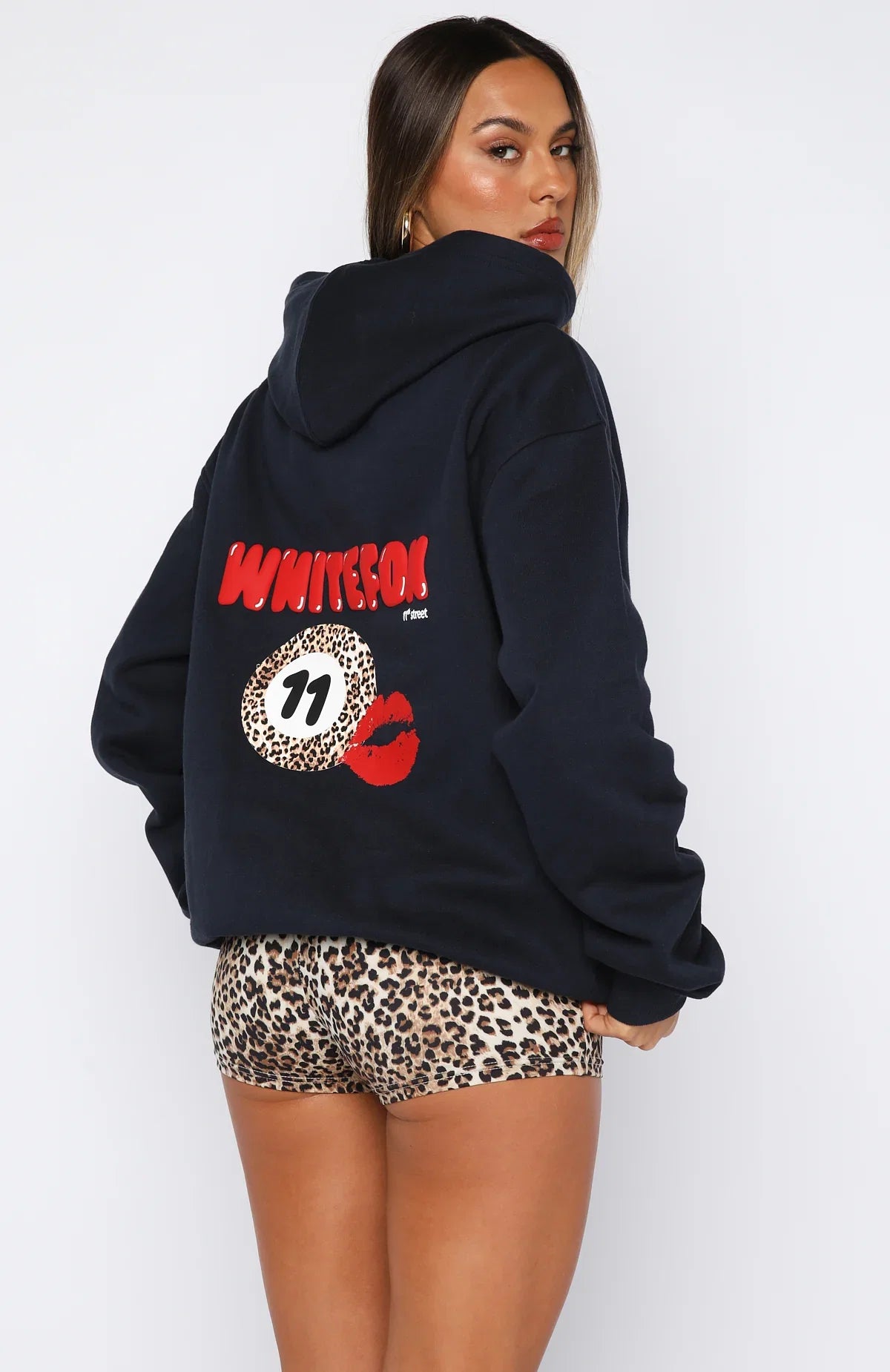 11th Street Shes So Lucky Oversized Hoodie Blueberry Twist