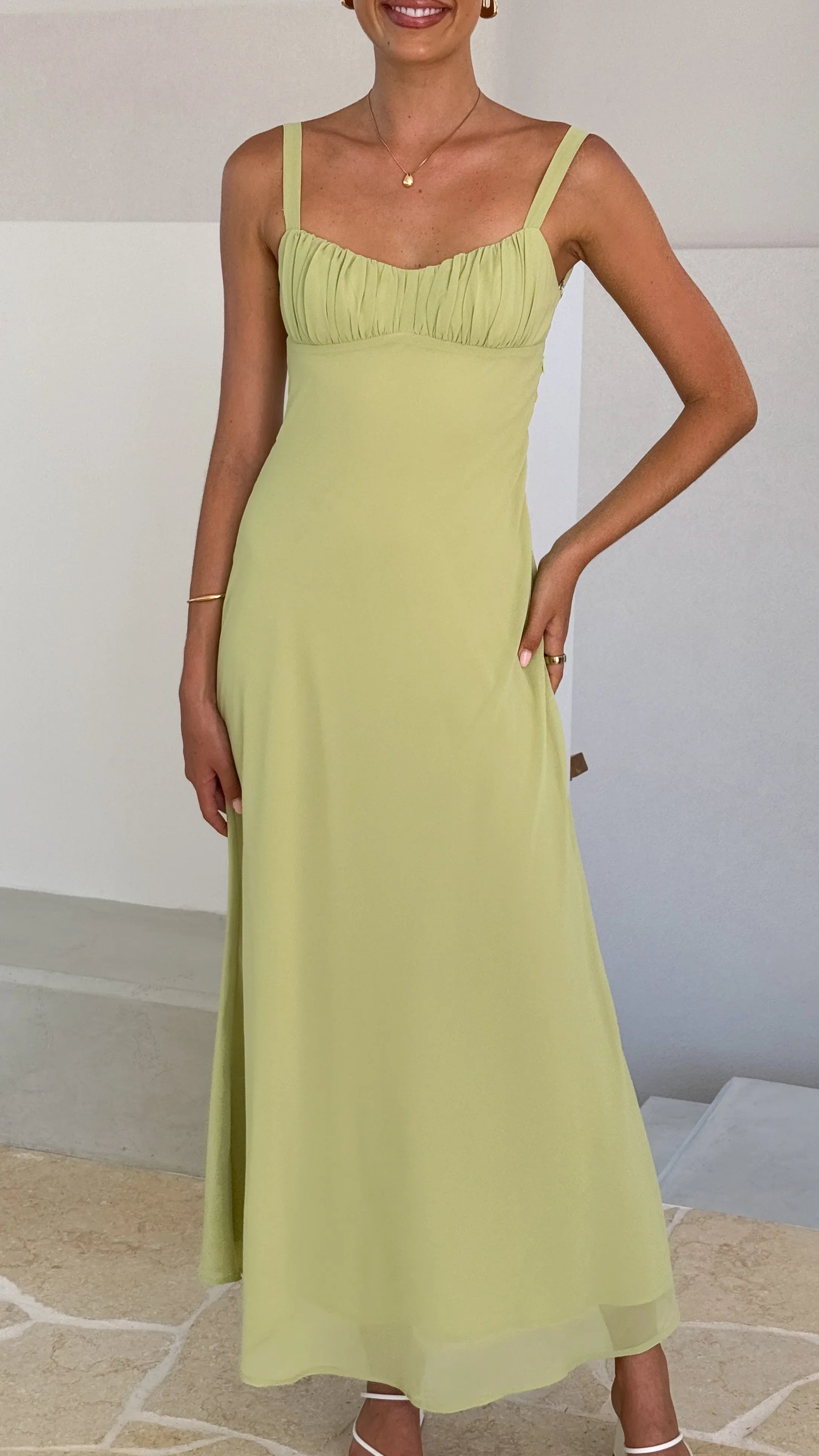 Margo Midi Dress Lime