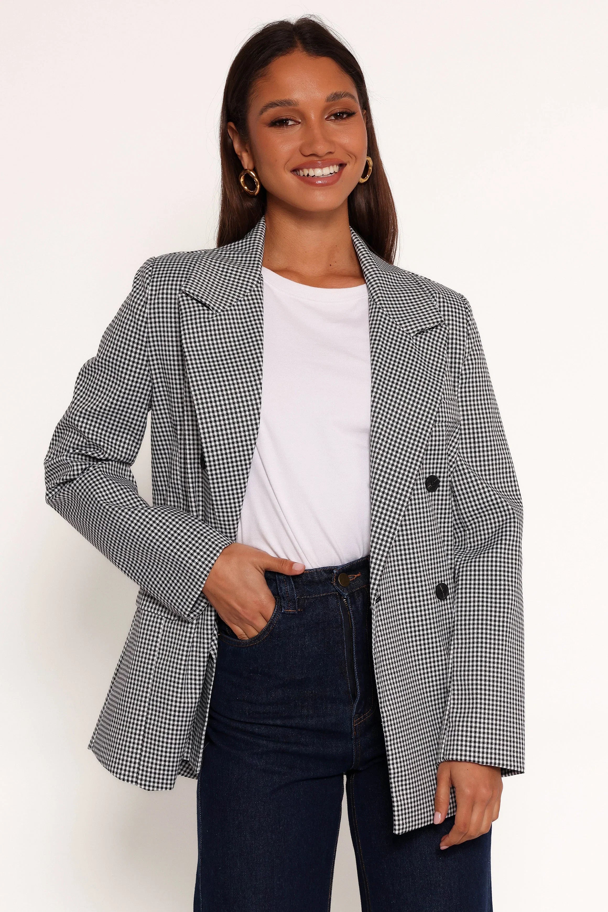 Juliette Blazer Black White