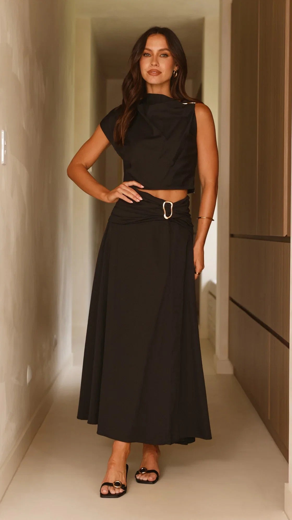Delphine Maxi Skirt Black