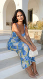 Azurae Floral Maxi Dress Blue