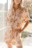 Cecily Tailored Shorts Pink Floral