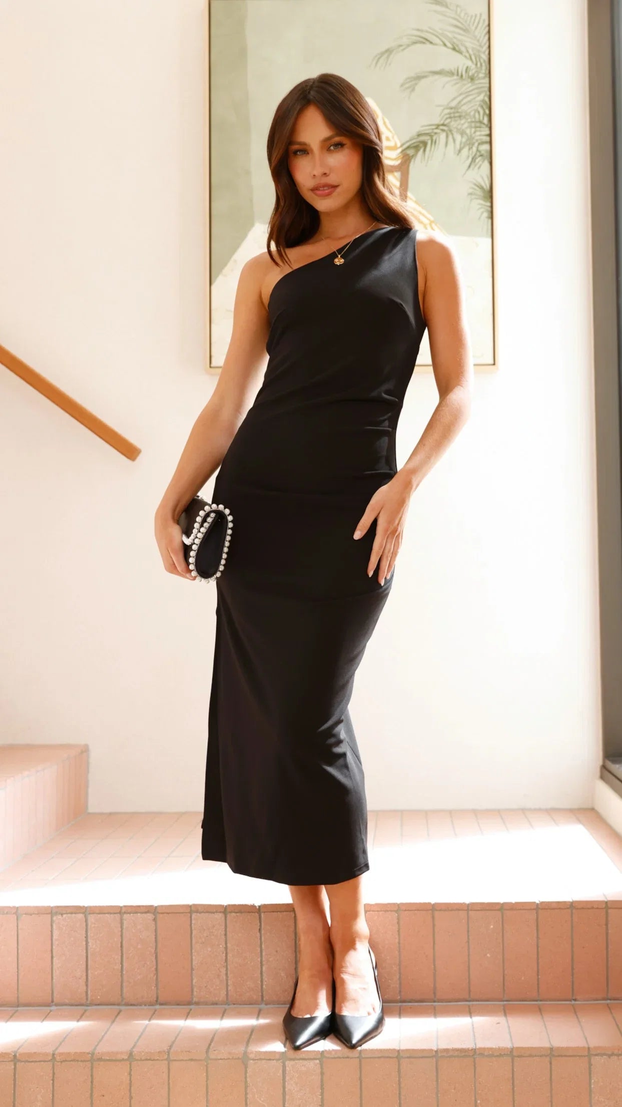 Alaina Midi Dress Black
