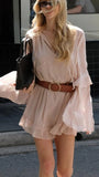 Leera Mini Dress Nude