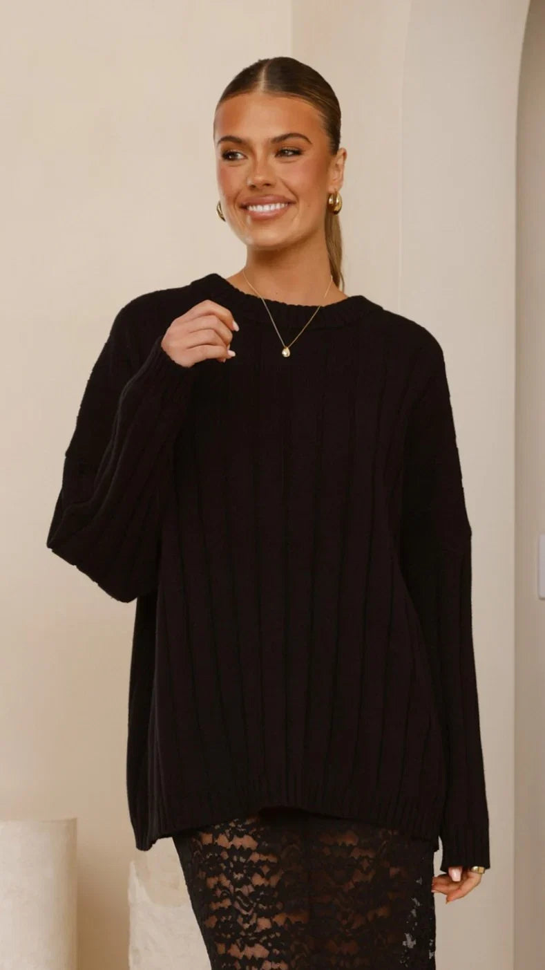 Naiva Oversized Knit Black
