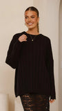 Naiva Oversized Knit Black
