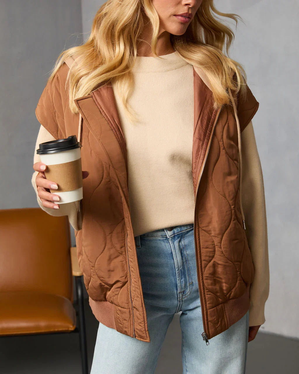Fall And Forever Hooded Puffer Vest