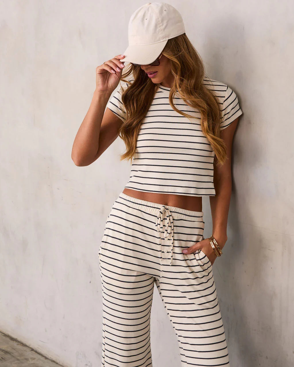 Albion Crop Striped Top