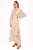 Riba Midi Dress Brown Paisley