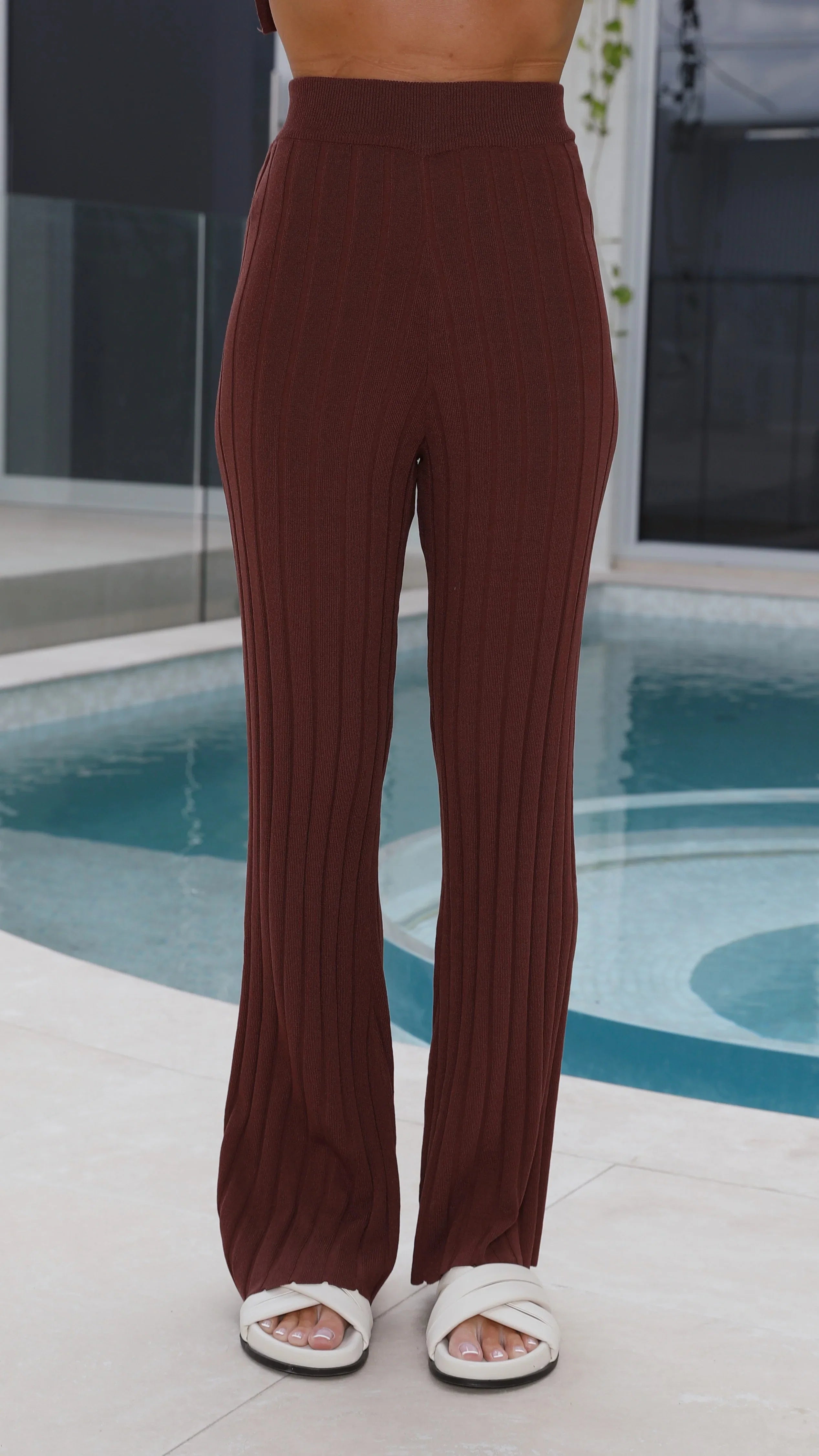 Megan Knit Pants Chocolate
