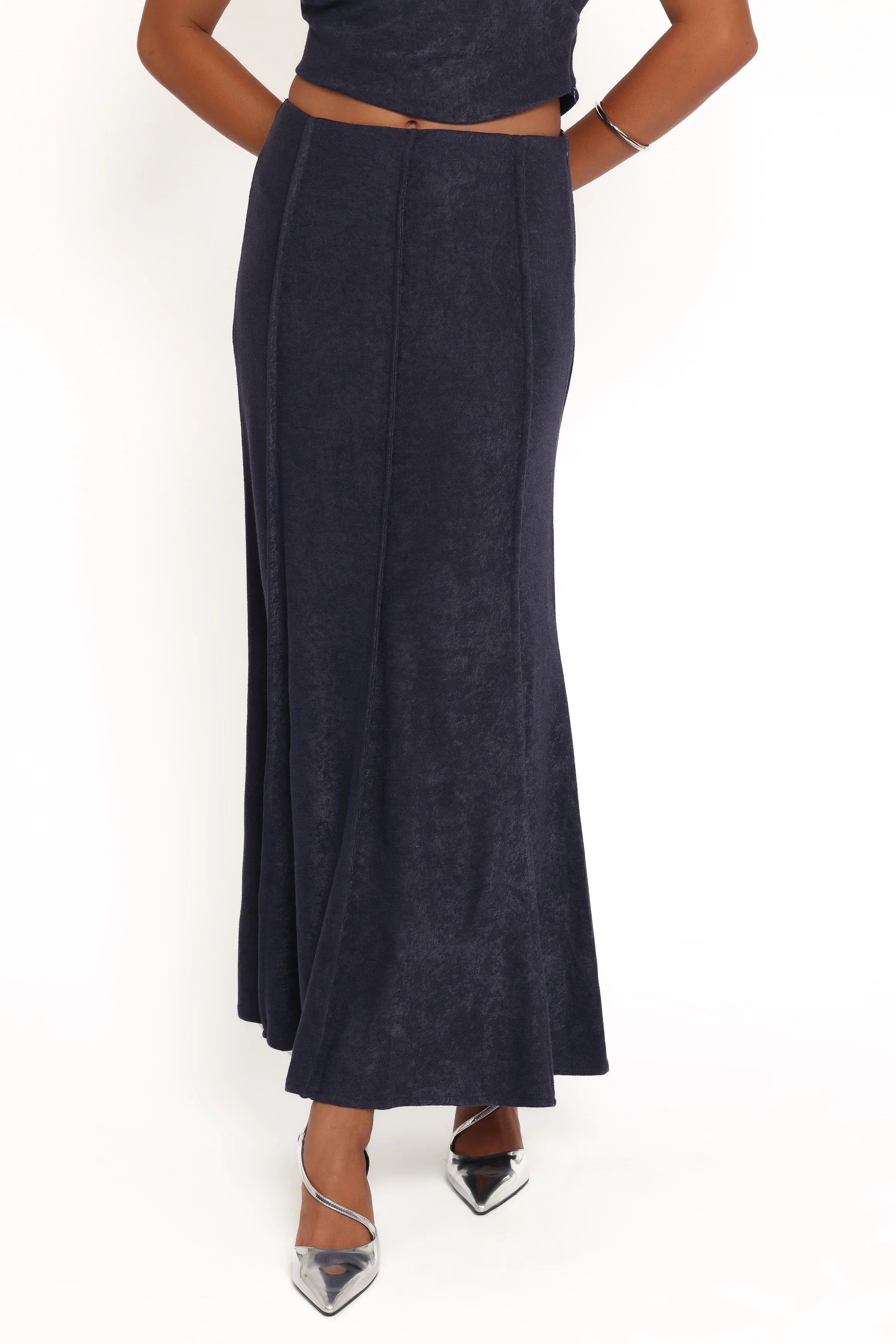 Aria Maxi Skirt Set Denim Blue